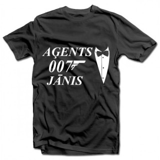 T-krekls "Aģents 007 ar Jūsu izvēlētu vārdu"