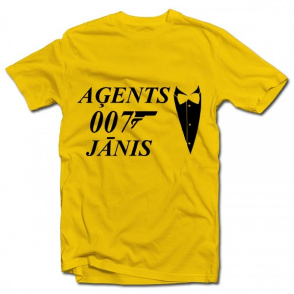 T-krekls "Aģents 007 ar Jūsu izvēlētu vārdu"