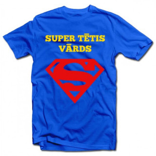 T-krekls "Super tētis" ar vārdu pēc Jūsu izvēles