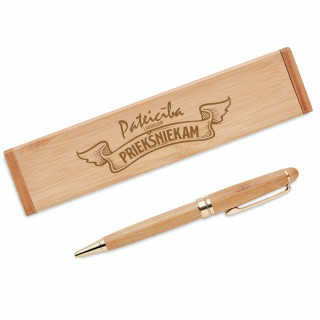Bambusa pildspalva ar kastīti "Pateicība priekšniekam"