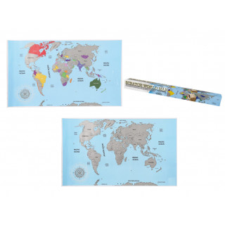 Nokasāma Pasaules karte (88 x 52cm)