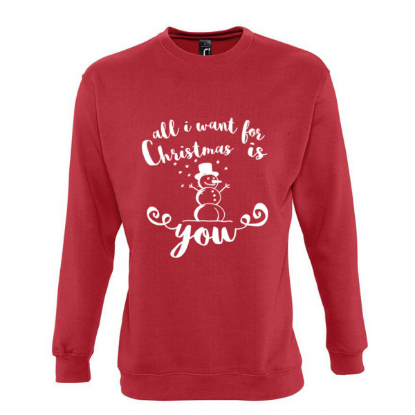 Džemperis "All I want for Christmas is you", bez kapuces (IZPĀRDOŠANA)