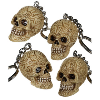 Atslēgu piekariņš "Galvaskauss ar ornamentiem"
