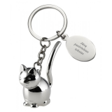 Atslēgu piekariņš "Kaķis" ar Jūsu izvēlētu tekstu