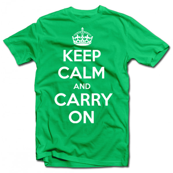 T-krekls "KEEP CALM AND CARRY ON"