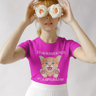 Sieviešu t-krekls "Es un mans kaķis"