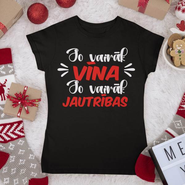 Sieviešu t-krekls "Vīna priekšrocības"