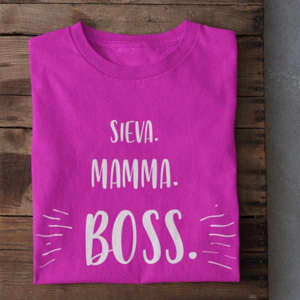 Sieviešu T-krekls "Mamma. Sieva. Boss"