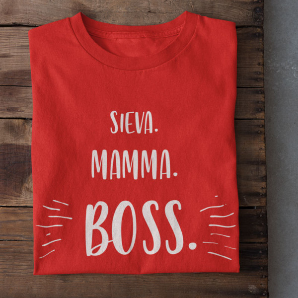 Sieviešu T-krekls "Mamma. Sieva. Boss"
