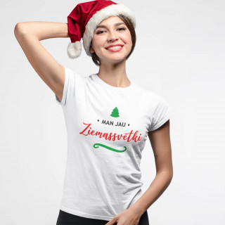 Sieviešu T-krekls "Man jau Ziemassvētki"