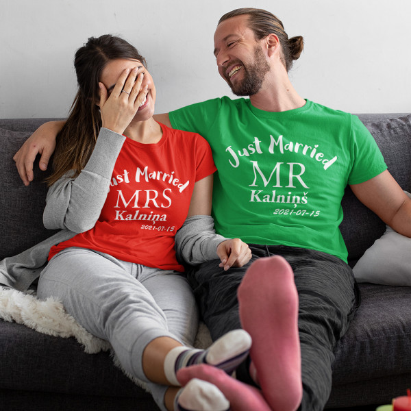 T-kreklu komplekts "Just Married"