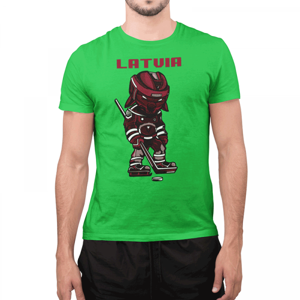 T-krekls "Latviešu hokejists"