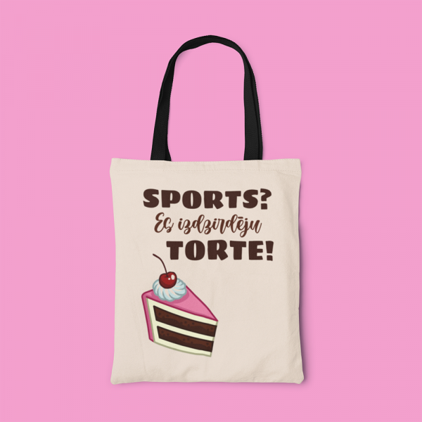 Kokvilnas maisiņš "Sports-Torte"