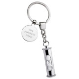 Atslēgu piekariņš "Smilšu pulkstenis" ar Jūsu izvēlētu teksta gravējumu