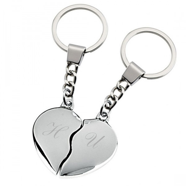 Atslēgu piekariņš pārim "Divas sirdis" (ar iespēju iegravēt par papildu cenu)