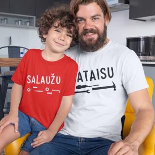 T-kreklu komplekts tētim un bērnam "Sataisu - salauzu