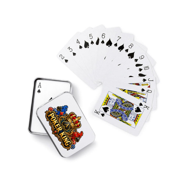 Metāla kastīte kāršu kavai "Poker King"