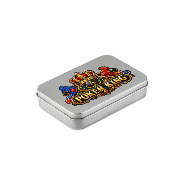 Metāla kastīte kāršu kavai "Poker King"