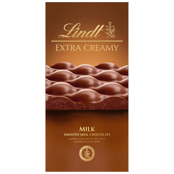 "LINDT" EXTRA CREAMY piena šokolāde, 80g