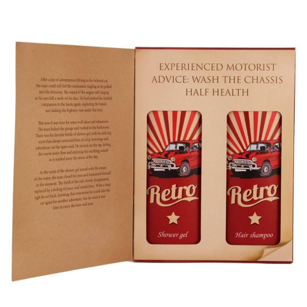 Kosmētikas komplekts "Retro vadītāja grāmata" (2 x 250ml) Kosmētikas komplekts "Retro vadītāja grāmata" (2 x 250ml)