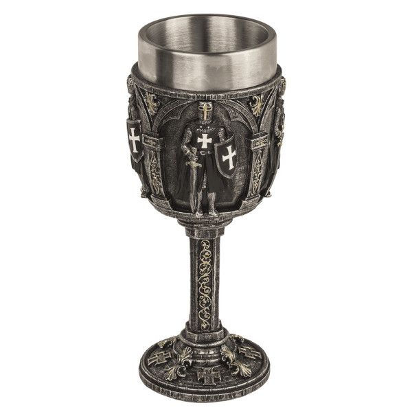 Bruņinieka stila kauss ar nerūsējošā tērauda iekšpusi