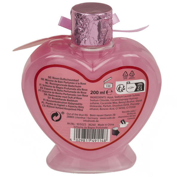 Vannas putas “Love” ar rožu aromātu, 200 ml