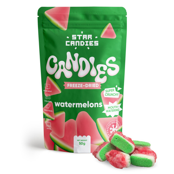 STAR CANDIES liofilizētas konfektes "Watermelons", 30g.