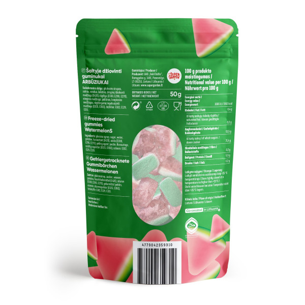 STAR CANDIES liofilizētas konfektes "Watermelons", 30g.