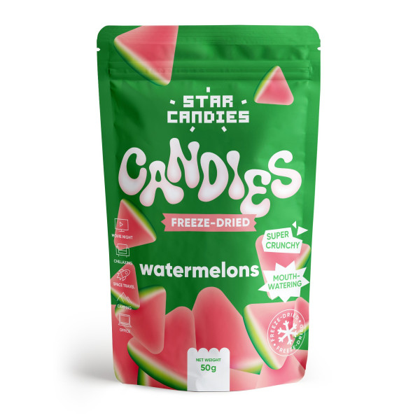 STAR CANDIES liofilizētas konfektes "Watermelons", 30g.