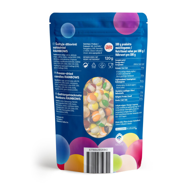 STAR CANDIES liofilizētas konfektes "Rainbows", 120g.