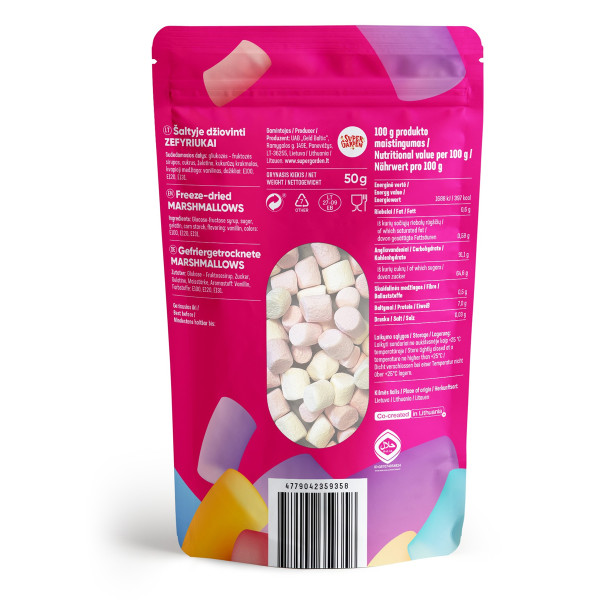 STAR CANDIES liofilizēti zefīri "Marshmallows", 50g.