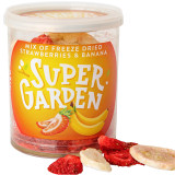 SUPER GARDEN maisījums no liofilizētām zemenēm un banāniem, 29g