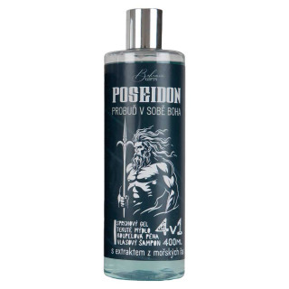 Vīriešu dušas želeja, šampūns, putas un ziepes 4in1 "Poseidon" (400ml)