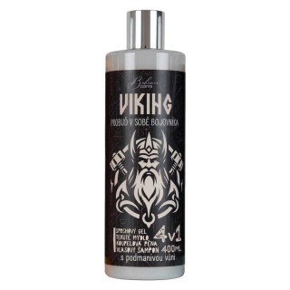 Vīriešu dušas želeja, šampūns, putas un ziepes 4in1 "Viking" (400ml)