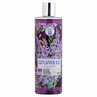 Dušas želeja, šampūns, vannas putas un ziepes 4in1 "Lavender" (400ml)