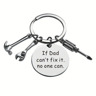 Metāla atslēgu piekariņš "If Dad can't fix it, no one can"