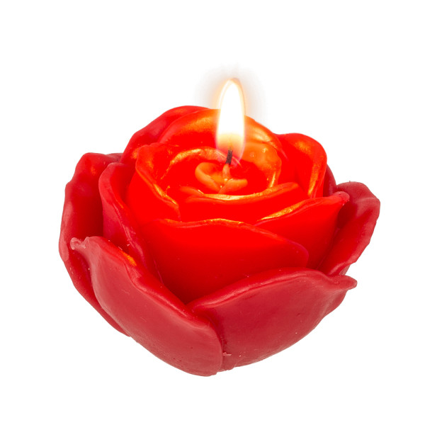 Rožu formas sveču komplekts dāvanu kastītē (3 gab)