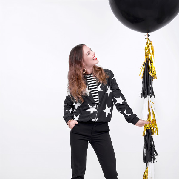 XXL apaļš melns balons (1 metrs)