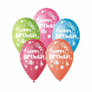 Baloni "Happy Birthday" (5 gab.)
