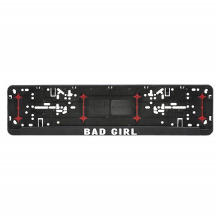 Automašīnas numurzīmes rāmis "Bad Girl"