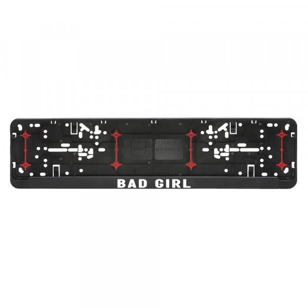 Automašīnas numurzīmes rāmis "Bad Girl"