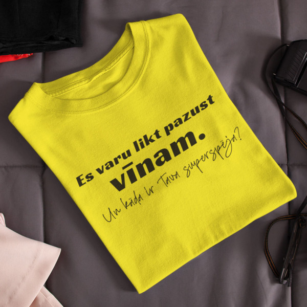 Sieviešu T-krekls "Es varu likt pazust vīnam"
