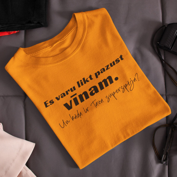 Sieviešu T-krekls "Es varu likt pazust vīnam"