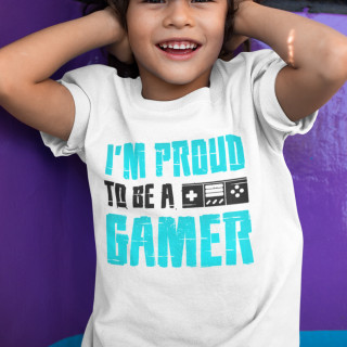 Bērnu T-krekli "I'm proud to be a gamer"