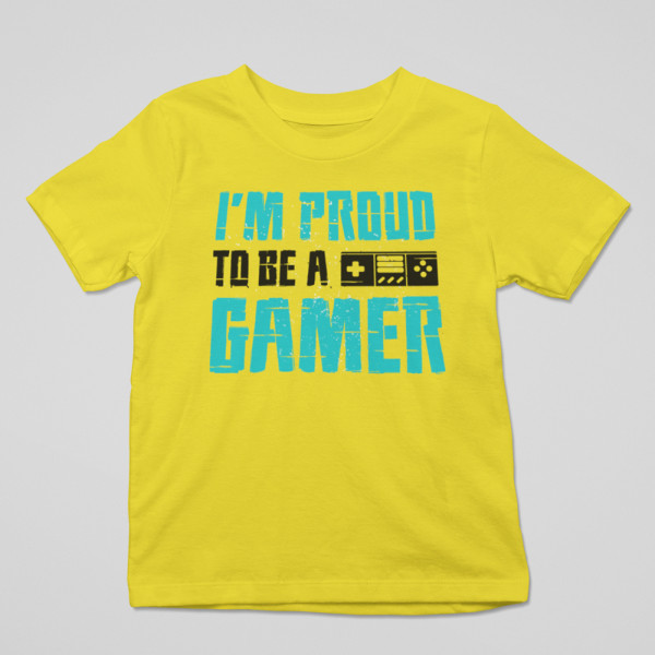 Bērnu T-krekli "I'm proud to be a gamer"