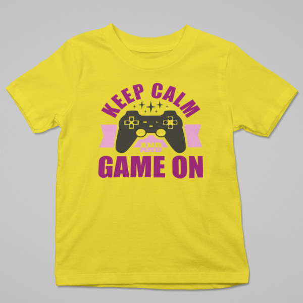 T-krekls "Keep calm and game on"