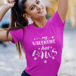 Sieviešu t-krekls "My Valentine has paws"