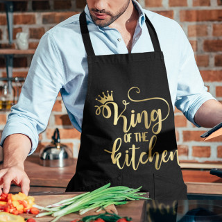 Kokvilnas priekšauts "King of the kitchen"