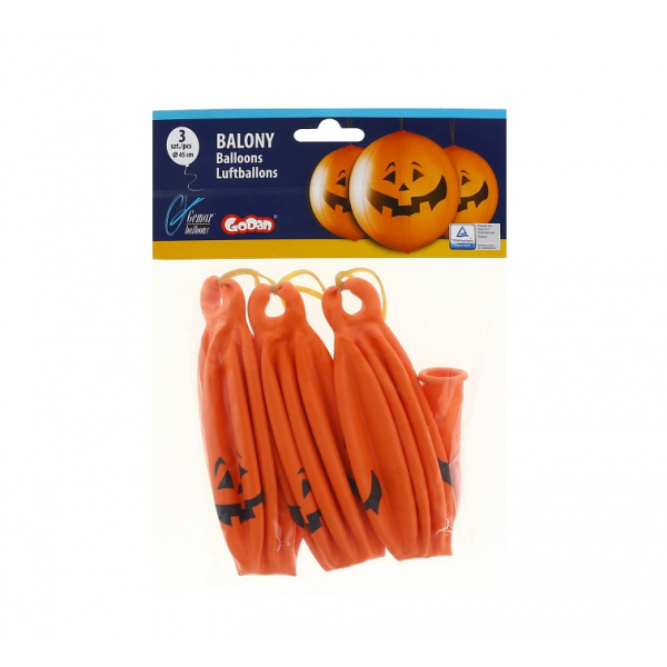 Premium baloni "Halloween Pumpkin" (3gab.)