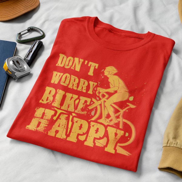 T-krekls "Don't worry bike happy"